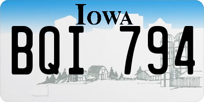 IA license plate BQI794