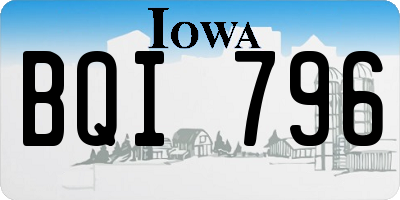 IA license plate BQI796