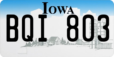 IA license plate BQI803