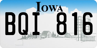 IA license plate BQI816