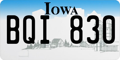 IA license plate BQI830
