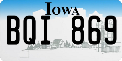IA license plate BQI869