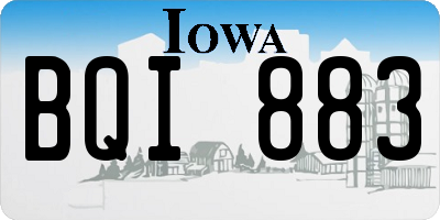 IA license plate BQI883