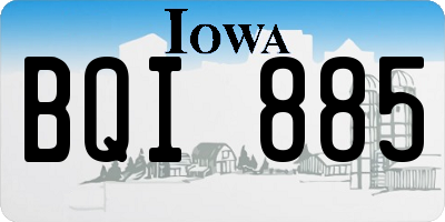 IA license plate BQI885