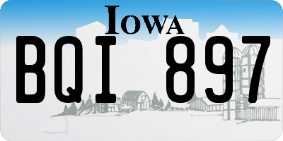 IA license plate BQI897
