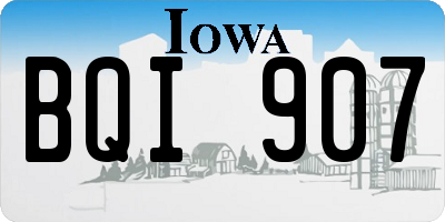 IA license plate BQI907