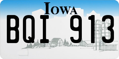 IA license plate BQI913