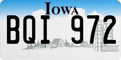 IA license plate BQI972