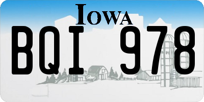 IA license plate BQI978