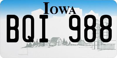 IA license plate BQI988