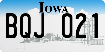 IA license plate BQJ021