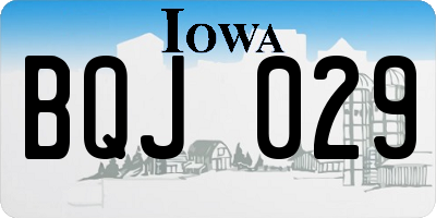 IA license plate BQJ029