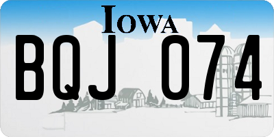 IA license plate BQJ074