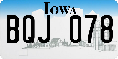 IA license plate BQJ078