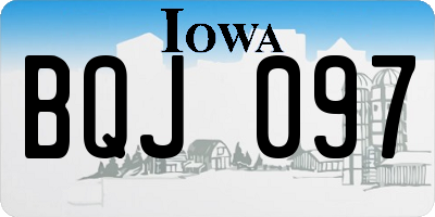 IA license plate BQJ097