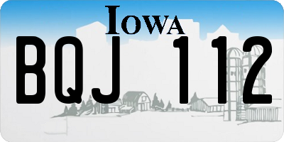 IA license plate BQJ112
