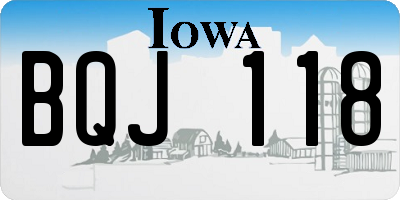 IA license plate BQJ118