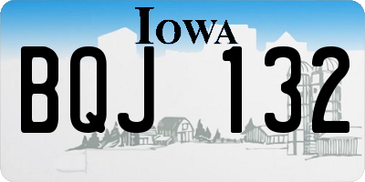 IA license plate BQJ132
