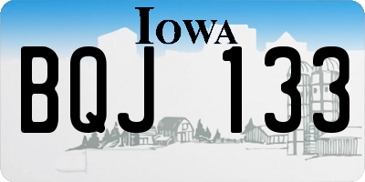 IA license plate BQJ133