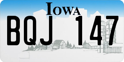 IA license plate BQJ147