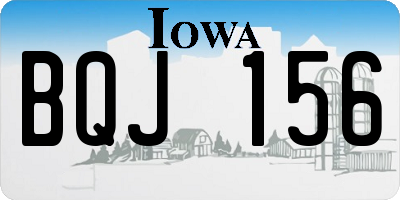 IA license plate BQJ156