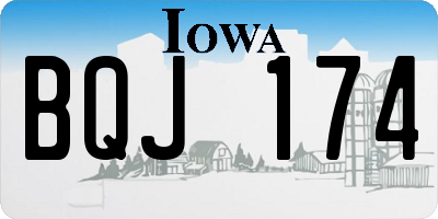 IA license plate BQJ174