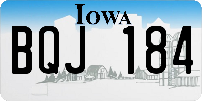 IA license plate BQJ184