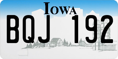 IA license plate BQJ192