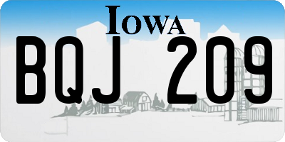 IA license plate BQJ209