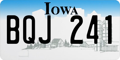 IA license plate BQJ241