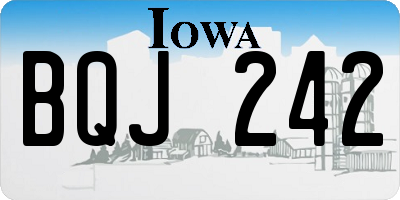 IA license plate BQJ242