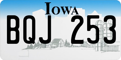 IA license plate BQJ253