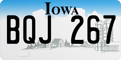 IA license plate BQJ267