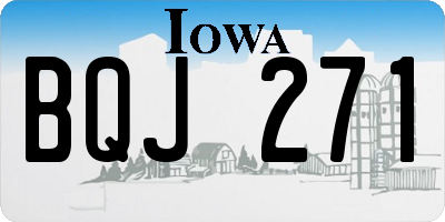IA license plate BQJ271