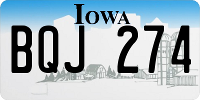 IA license plate BQJ274