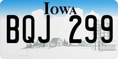 IA license plate BQJ299