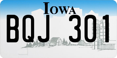 IA license plate BQJ301
