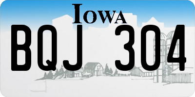 IA license plate BQJ304