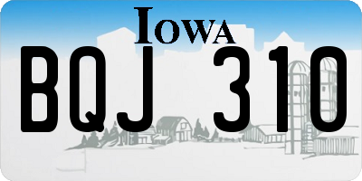 IA license plate BQJ310