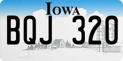 IA license plate BQJ320