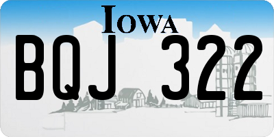 IA license plate BQJ322