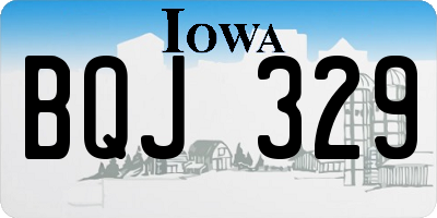 IA license plate BQJ329
