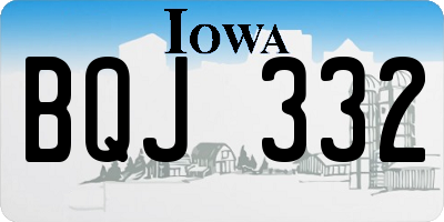IA license plate BQJ332