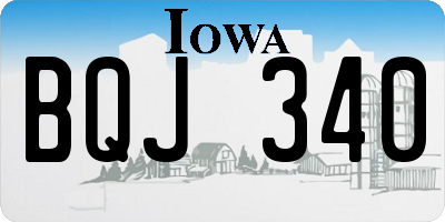 IA license plate BQJ340