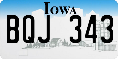 IA license plate BQJ343