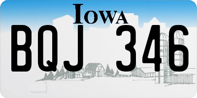 IA license plate BQJ346