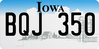 IA license plate BQJ350