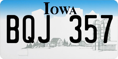 IA license plate BQJ357