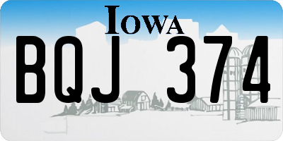 IA license plate BQJ374