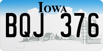 IA license plate BQJ376